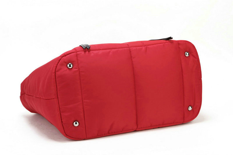 2014 Prada bomber fabric tote bag BN2617 red